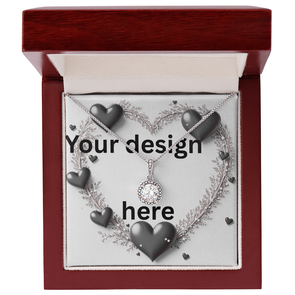 Custom Valentine's Day Necklace + Personalized Card Set | Romantic Jewelry Wife Girlfriend Anniversary