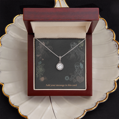 Personalized Valentine's Day Necklace Gift Set with Custom Love Card | Wife Girlfriend Anniversary
