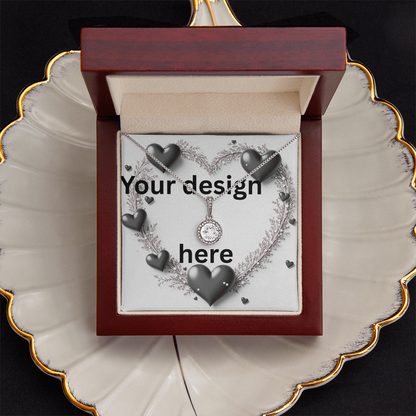 Custom Valentine's Day Necklace + Personalized Card Set | Romantic Jewelry Wife Girlfriend Anniversary
