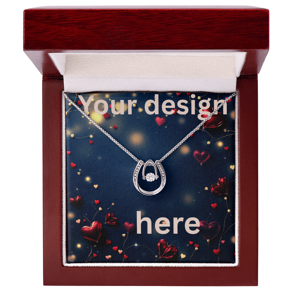 Personalized Valentine's Day Necklace with Custom Card - Romantic Jewelry | Wife Girlfriend Anniversary Mom