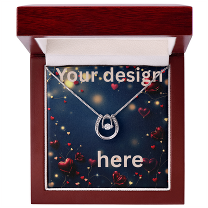 Personalized Valentine's Day Necklace with Custom Card - Romantic Jewelry | Wife Girlfriend Anniversary Mom