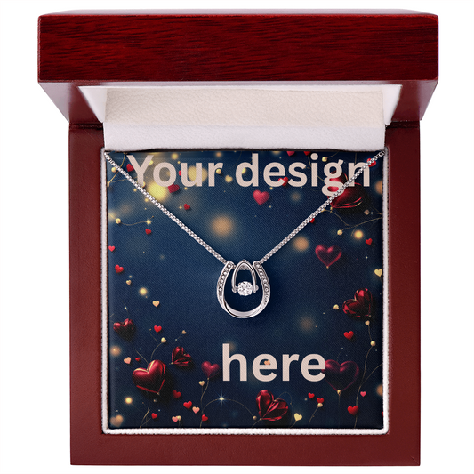 Personalized Valentine's Day Necklace with Custom Card - Romantic Jewelry | Wife Girlfriend Anniversary Mom
