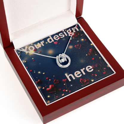 Personalized Valentine's Day Necklace with Custom Card - Romantic Jewelry | Wife Girlfriend Anniversary Mom