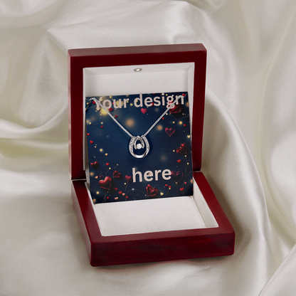 Personalized Valentine's Day Necklace with Custom Card - Romantic Jewelry | Wife Girlfriend Anniversary Mom