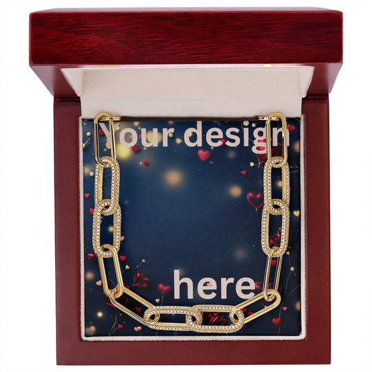 Custom Valentine's Day Necklace + Personalized Card Set | Romantic Jewelry Wife Girlfriend Anniversary