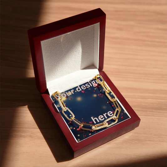 Custom Valentine's Day Necklace + Personalized Card Set | Romantic Jewelry Wife Girlfriend Anniversary