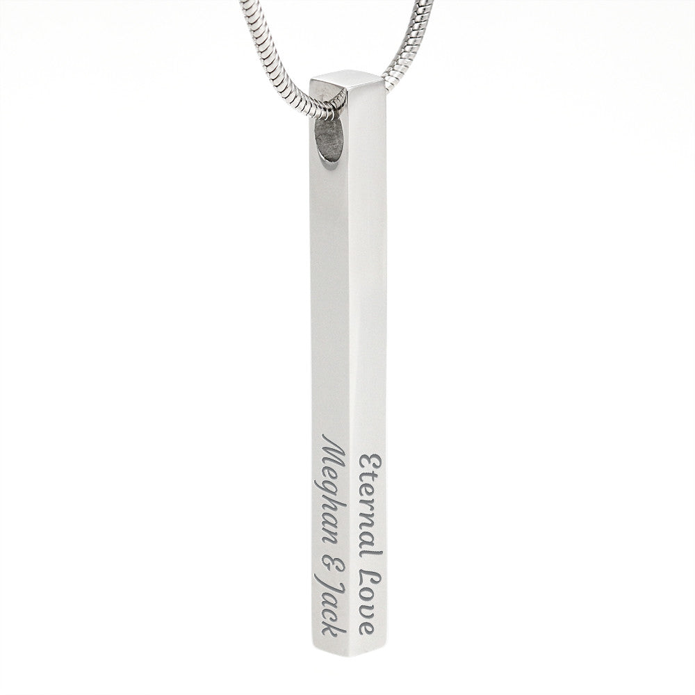 Engraved Valentine's Day Necklace with Custom Love Message Card | Gift for Wife Girlfriend Anniversary