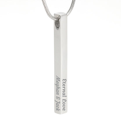 Engraved Valentine's Day Necklace with Custom Love Message Card | Gift for Wife Girlfriend Anniversary
