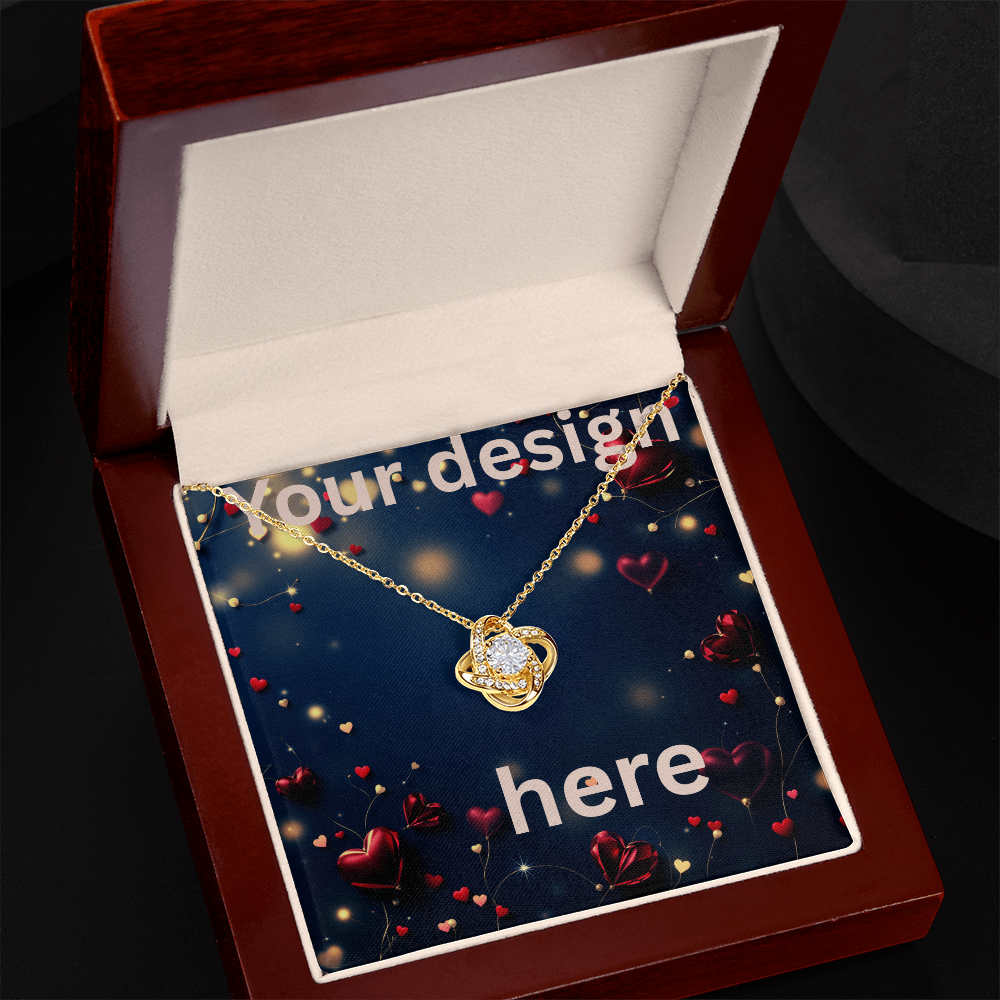 Personalized Valentine's Day Necklace with Custom Message Card | Gift for Wife Girlfriend Anniversary