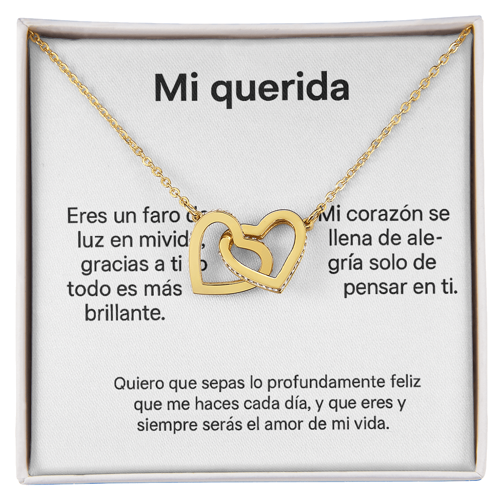 Interlocking Hearts Necklace (Yellow & White Gold Variants)