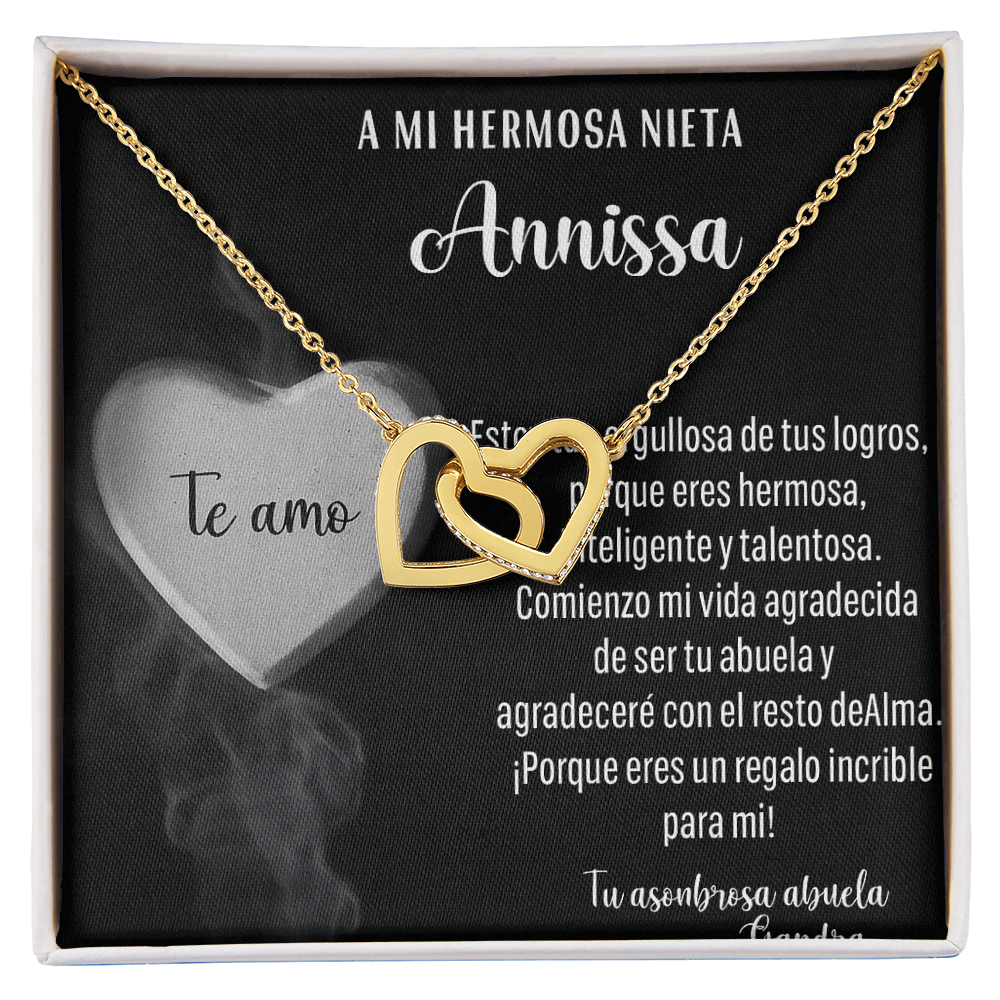 Interlocking Hearts Necklace (Yellow & White Gold Variants)