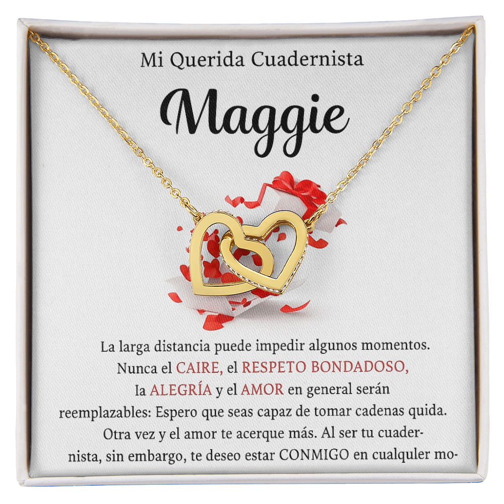 Interlocking Hearts Necklace (Yellow & White Gold Variants)