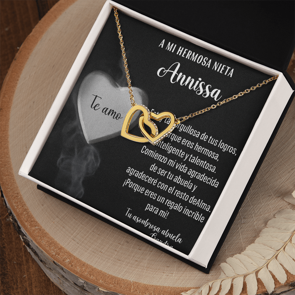 Interlocking Hearts Necklace (Yellow & White Gold Variants)
