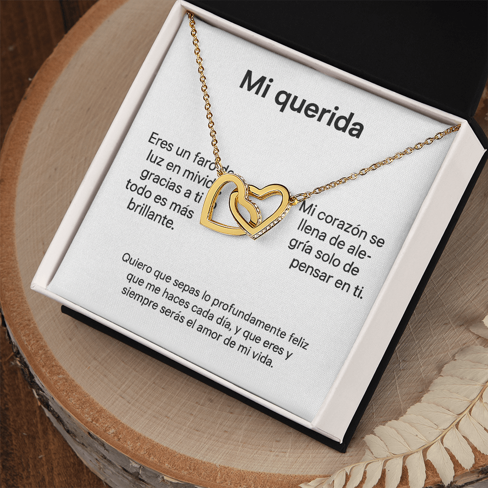 Interlocking Hearts Necklace (Yellow & White Gold Variants)