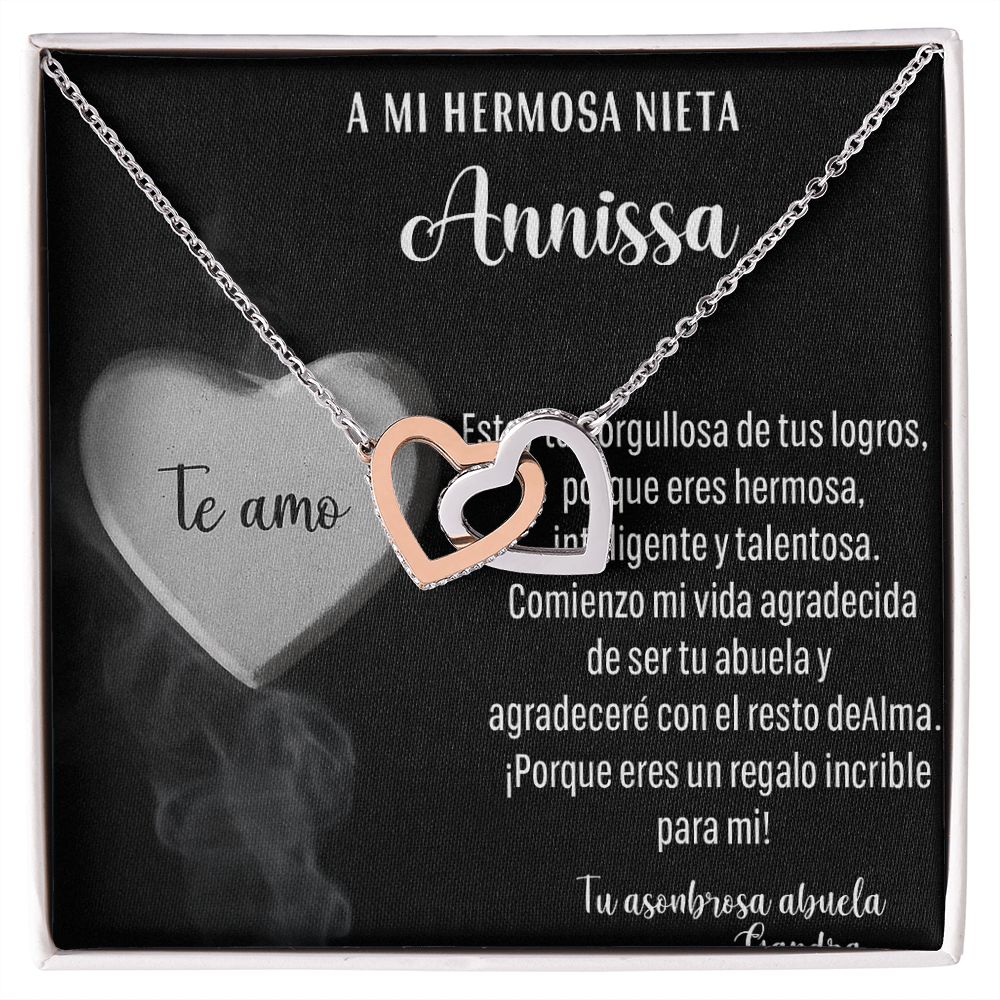 Interlocking Hearts Necklace (Yellow & White Gold Variants)