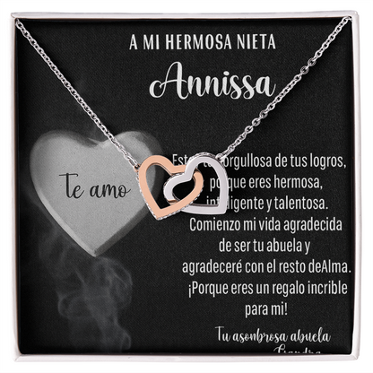 Interlocking Hearts Necklace (Yellow & White Gold Variants)