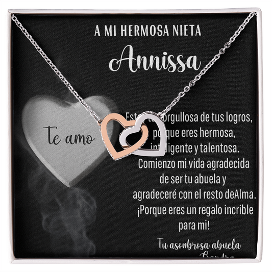 Interlocking Hearts Necklace (Yellow & White Gold Variants)