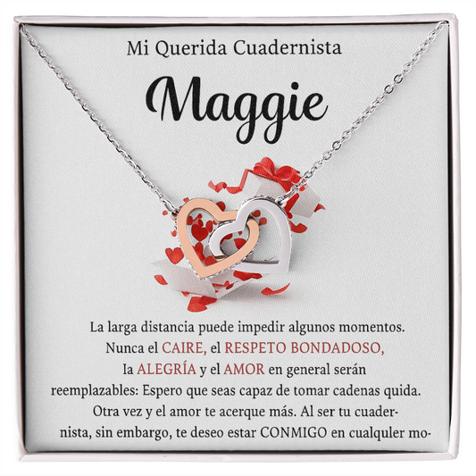 Interlocking Hearts Necklace (Yellow & White Gold Variants)