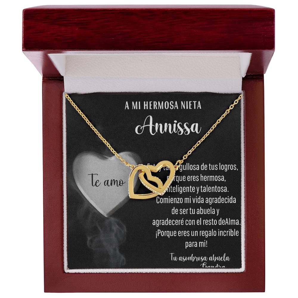Interlocking Hearts Necklace (Yellow & White Gold Variants)