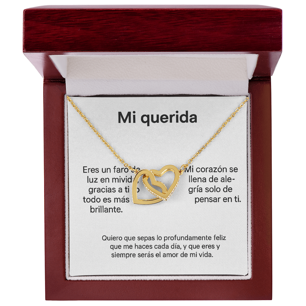 Interlocking Hearts Necklace (Yellow & White Gold Variants)