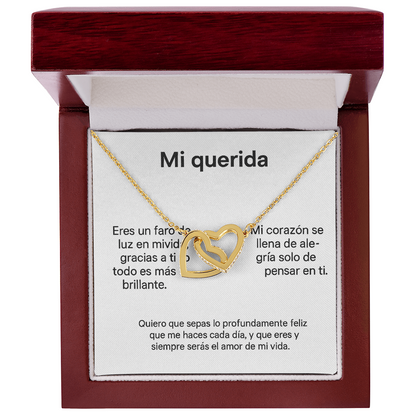 Interlocking Hearts Necklace (Yellow & White Gold Variants)
