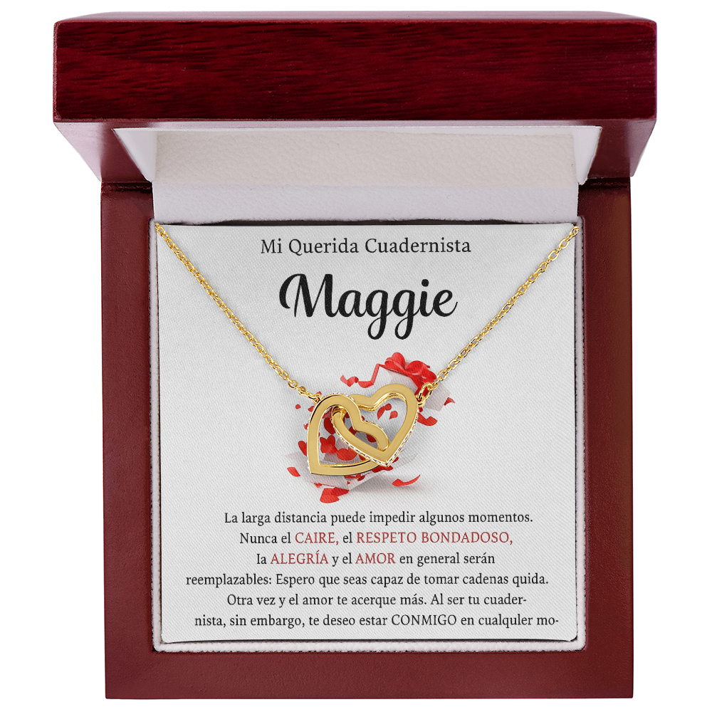 Interlocking Hearts Necklace (Yellow & White Gold Variants)