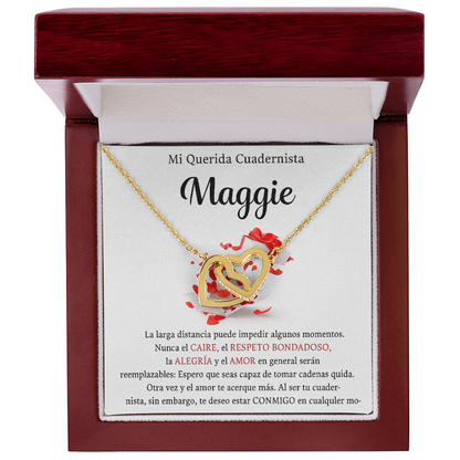 Interlocking Hearts Necklace (Yellow & White Gold Variants)