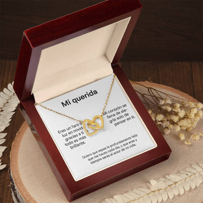 Interlocking Hearts Necklace (Yellow & White Gold Variants)
