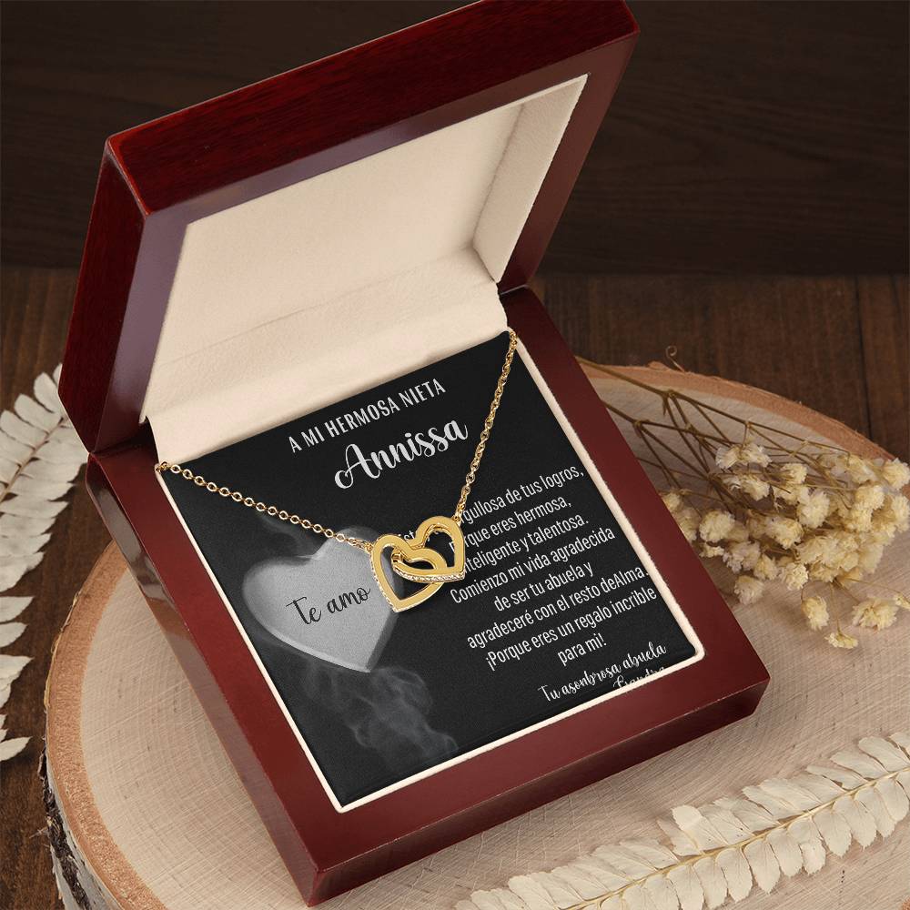 Interlocking Hearts Necklace (Yellow & White Gold Variants)