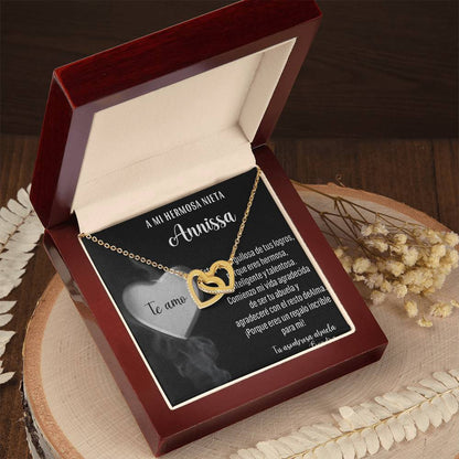 Interlocking Hearts Necklace (Yellow & White Gold Variants)