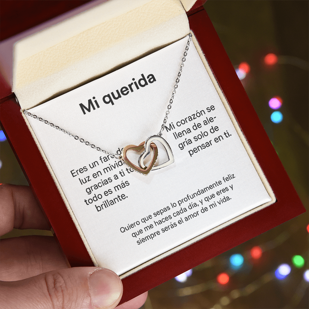 Interlocking Hearts Necklace (Yellow & White Gold Variants)