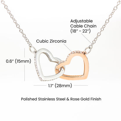 Personalized Valentine's Day Necklace with Custom Message Card | Romantic Gift Wife Girlfriend Anniversary Birthday