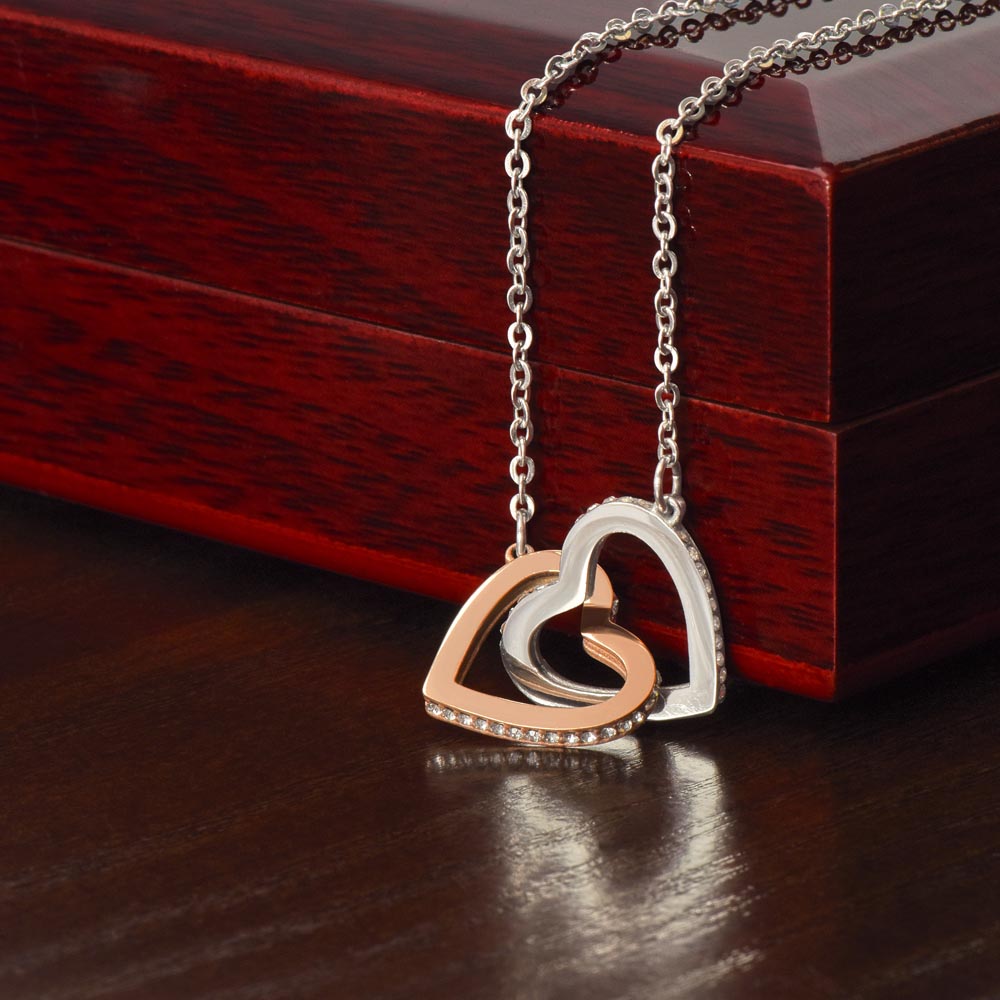 Personalized Valentine's Day Necklace with Custom Message Card | Romantic Gift Wife Girlfriend Anniversary Birthday
