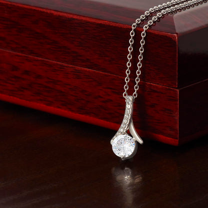 Custom Valentine's Day Necklace + Personalized Card Set | Gift for Girlfriend Wife Anniversary Birthday