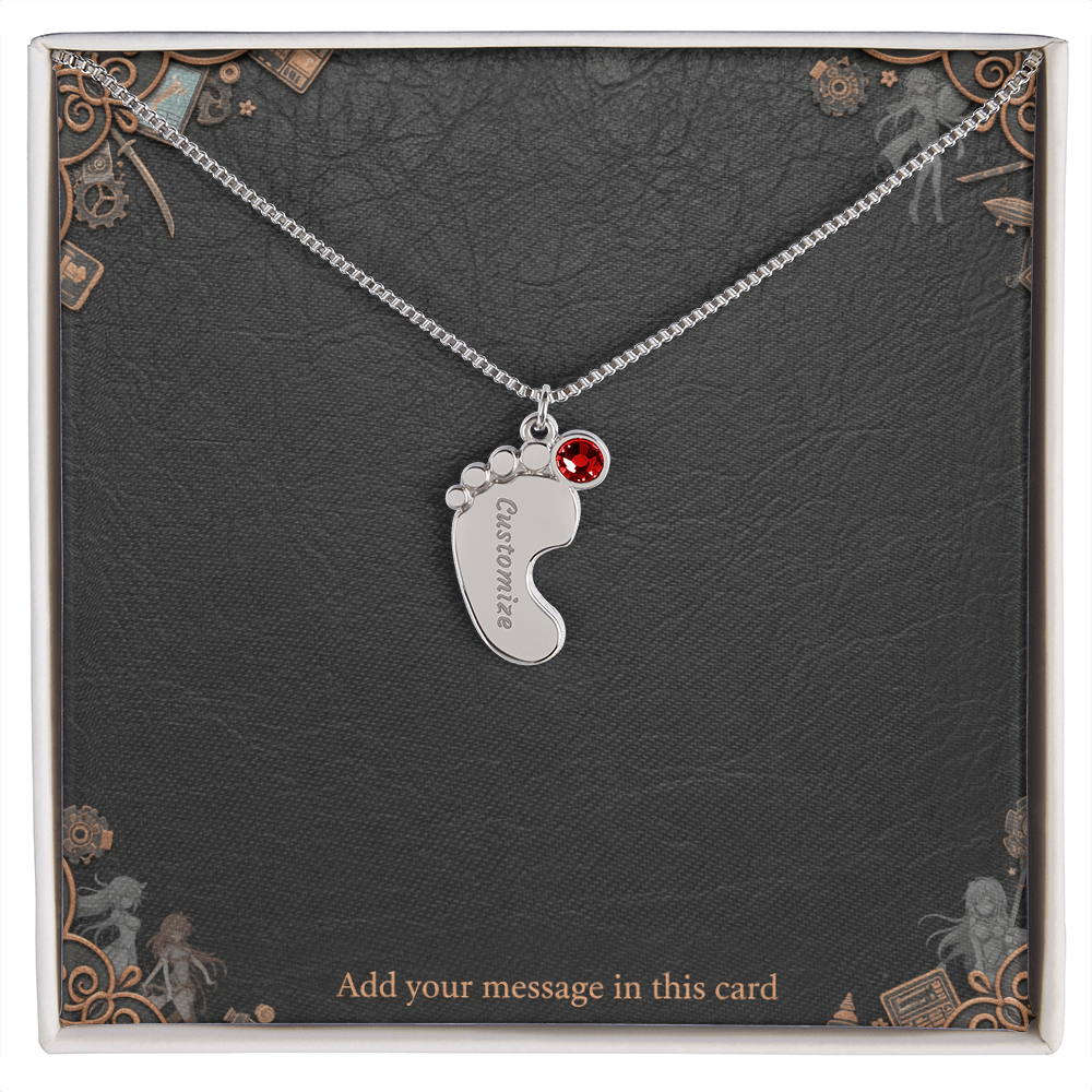 Engraved Valentine's Day Necklace with Custom Love Message Card | Gift for Husband Boyfriend Anniversary