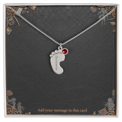 Engraved Valentine's Day Necklace with Custom Love Message Card | Gift for Husband Boyfriend Anniversary