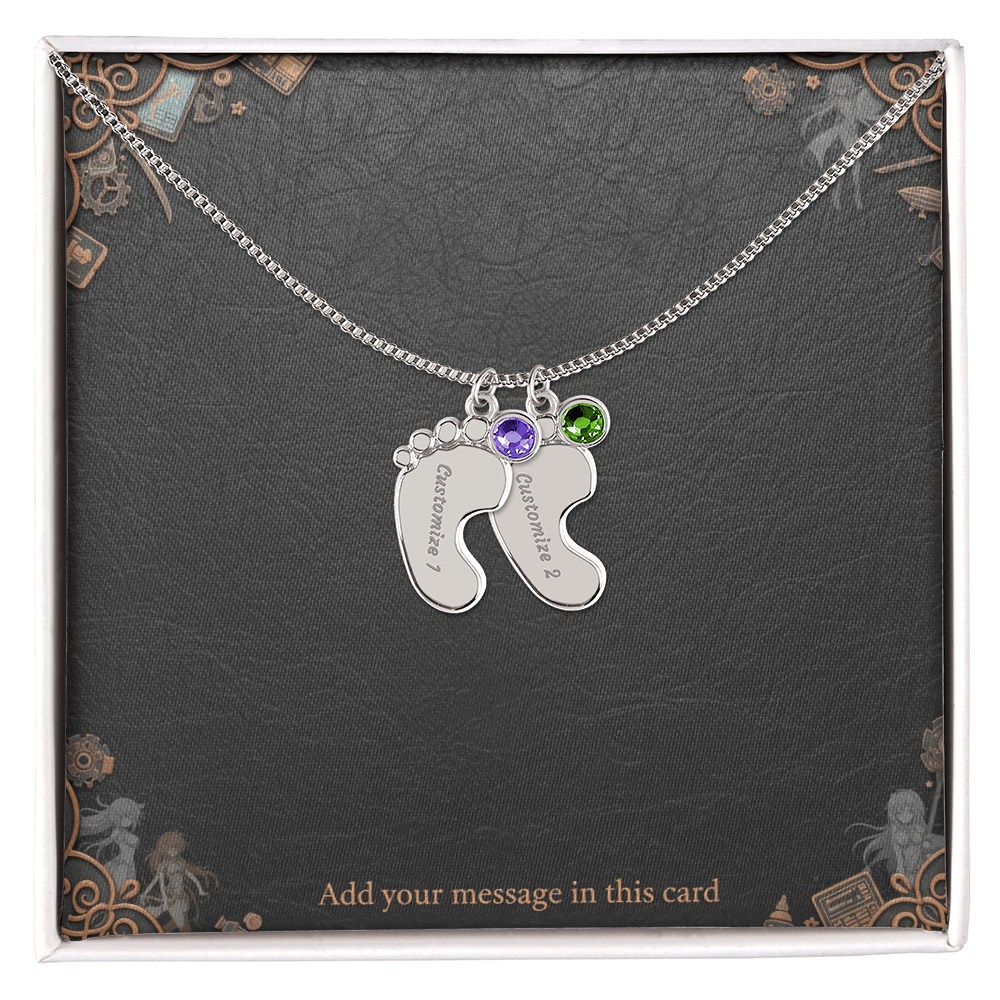 Engraved Valentine's Day Necklace with Custom Love Message Card | Gift for Husband Boyfriend Anniversary