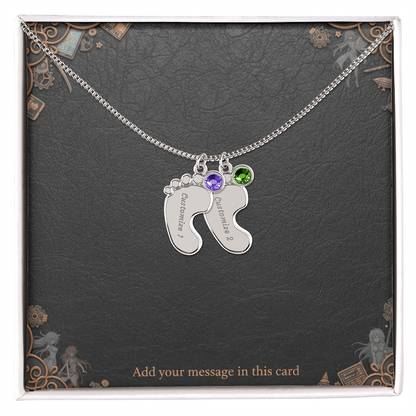 Engraved Valentine's Day Necklace with Custom Love Message Card | Gift for Husband Boyfriend Anniversary