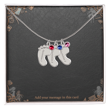 Engraved Valentine's Day Necklace with Custom Love Message Card | Gift for Husband Boyfriend Anniversary