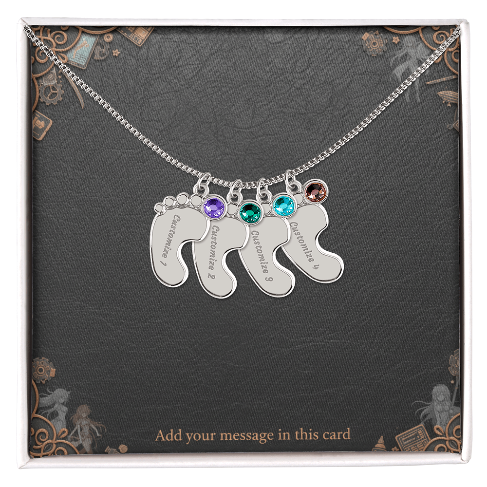 Engraved Valentine's Day Necklace with Custom Love Message Card | Gift for Husband Boyfriend Anniversary