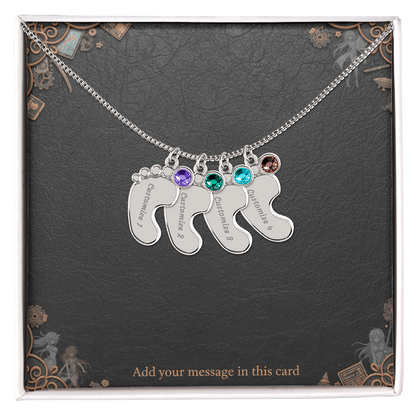 Engraved Valentine's Day Necklace with Custom Love Message Card | Gift for Husband Boyfriend Anniversary