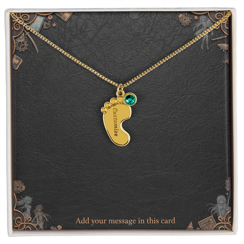 Engraved Valentine's Day Necklace with Custom Love Message Card | Gift for Husband Boyfriend Anniversary