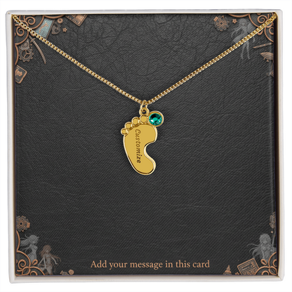 Engraved Valentine's Day Necklace with Custom Love Message Card | Gift for Husband Boyfriend Anniversary