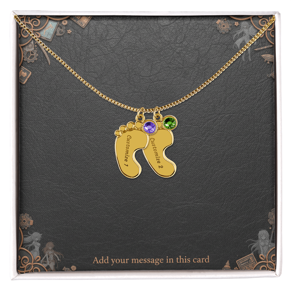 Engraved Valentine's Day Necklace with Custom Love Message Card | Gift for Husband Boyfriend Anniversary