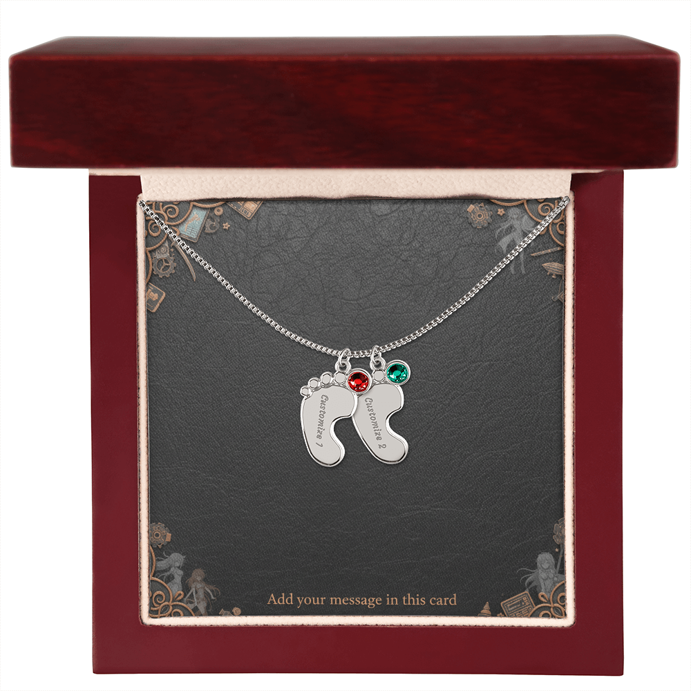 Engraved Valentine's Day Necklace with Custom Love Message Card | Gift for Husband Boyfriend Anniversary