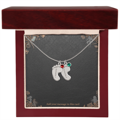 Engraved Valentine's Day Necklace with Custom Love Message Card | Gift for Husband Boyfriend Anniversary