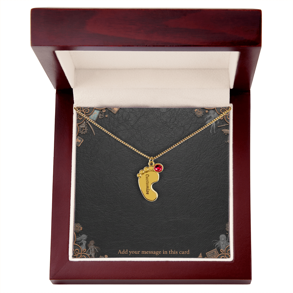Engraved Valentine's Day Necklace with Custom Love Message Card | Gift for Husband Boyfriend Anniversary