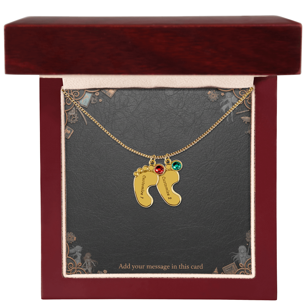 Engraved Valentine's Day Necklace with Custom Love Message Card | Gift for Husband Boyfriend Anniversary