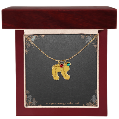 Engraved Valentine's Day Necklace with Custom Love Message Card | Gift for Husband Boyfriend Anniversary