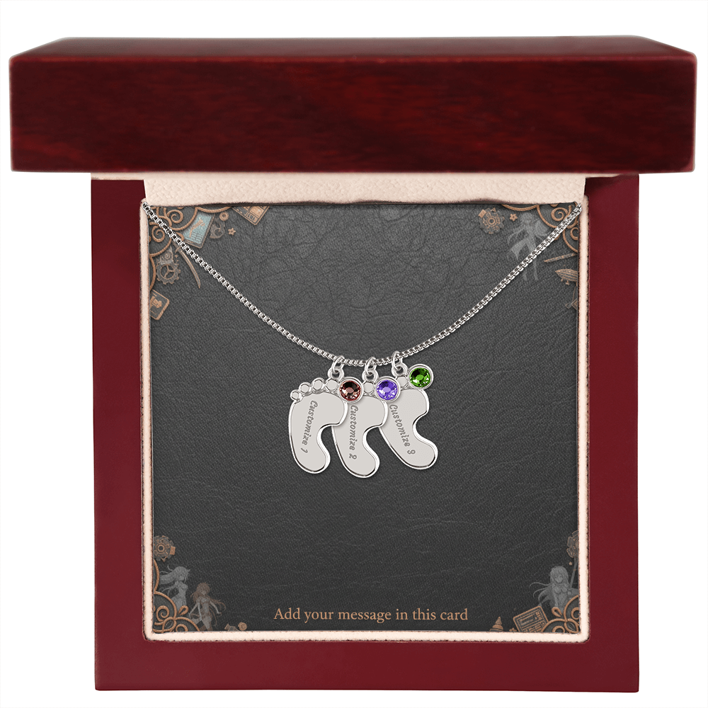 Engraved Valentine's Day Necklace with Custom Love Message Card | Gift for Husband Boyfriend Anniversary